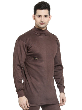 MEN'S SOLID HIGH NECK THERMAL WEAR TOP