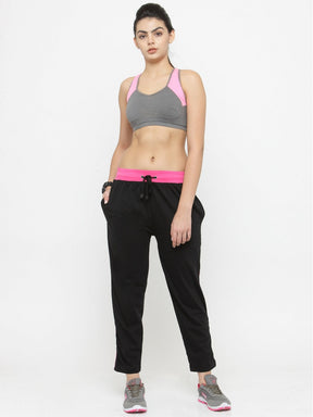 Uzarus Women's Cotton Track Pants With 2 Zippered Pockets