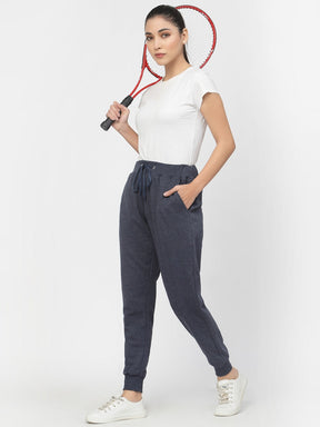 Women's Cotton Regular Fit Joggers Track Pants with 2 Pockets