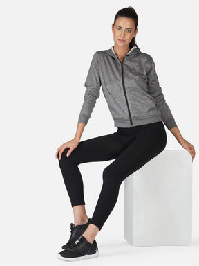 Uzarus Women's Hooded Sports Gym Training Jacket