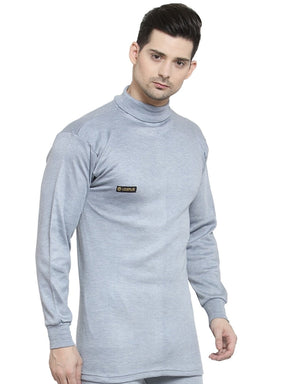 MEN'S SOLID HIGH NECK THERMAL WEAR TOP