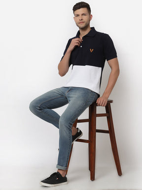 Men's Solid Cotton Regular Fit Polo T-Shirt