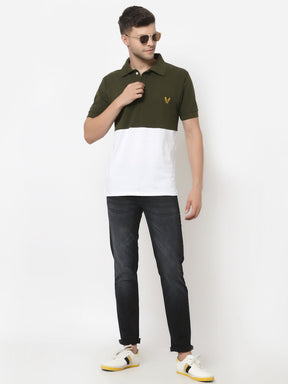 Men's Solid Cotton Regular Fit Polo T-Shirt