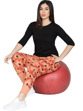 Women's Cotton Slim Fit Joggers Track Pants with 2 Zippered Pockets