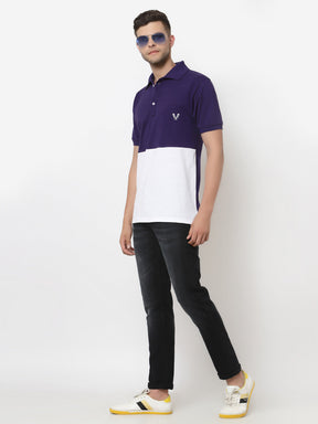 Men's Solid Cotton Regular Fit Polo T-Shirt