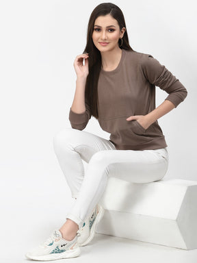 UZARUS Women's Cotton Fleece Premium Sweatshirt
