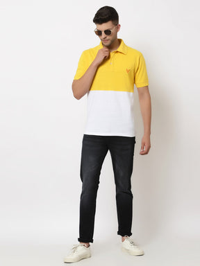 Men's Solid Cotton Regular Fit Polo T-Shirt