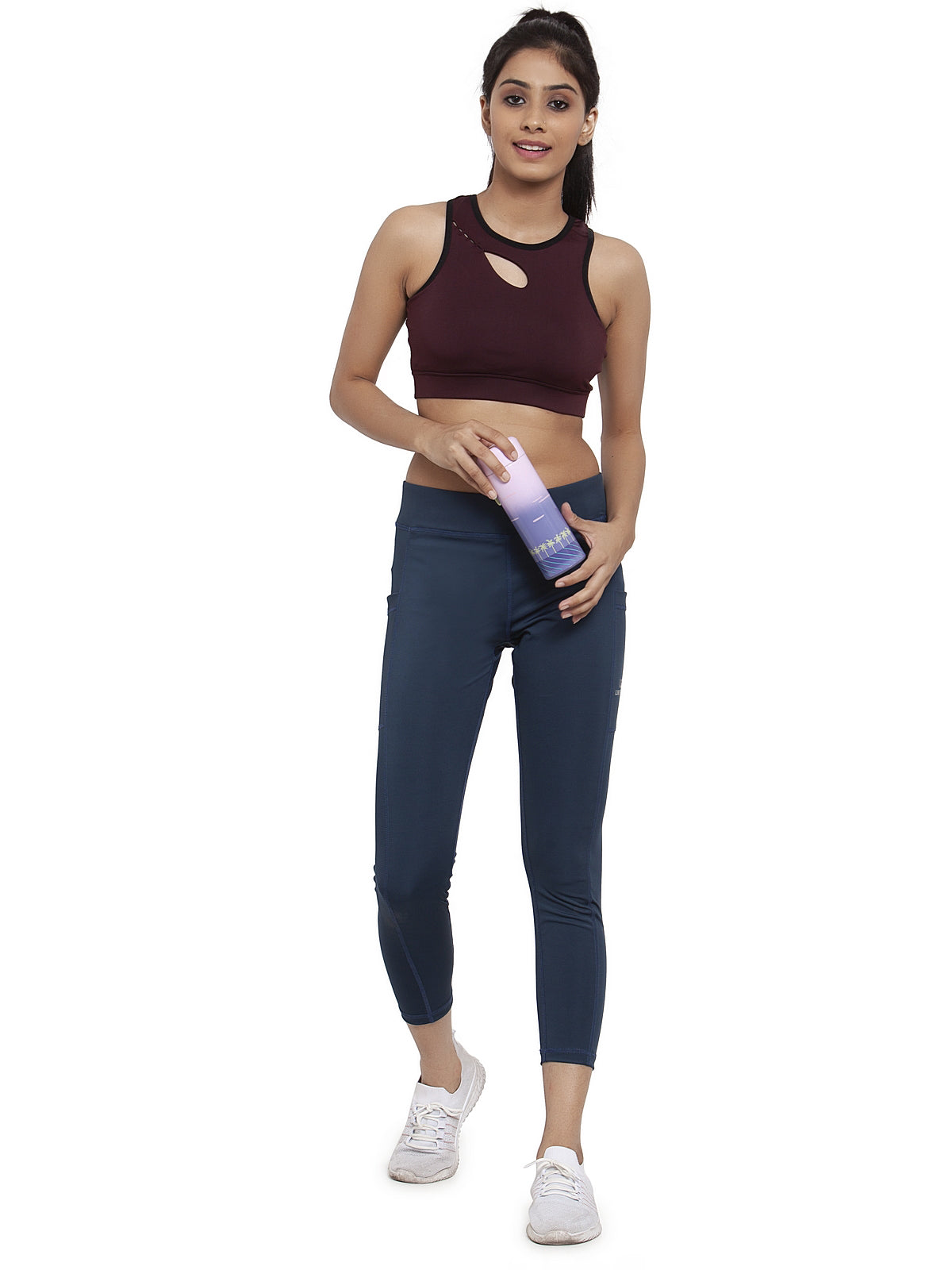 Women's Stretchable Yoga Gym Legging Pants with 2 Pockets