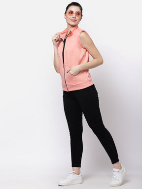 UZARUS Women's Half Sleeves Cotton Fleece Premium Jacket