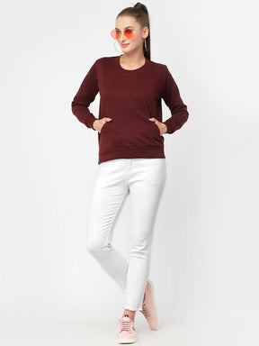 UZARUS Women's Cotton Fleece Premium Sweatshirt