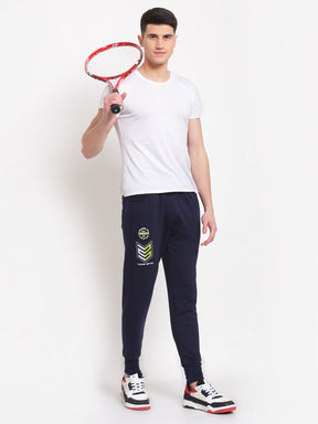 UZARUS Men's Cotton Joggers Track Pants with 2 Zippered Pockets