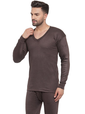 MEN'S SOLID V-NECK THERMAL TOP