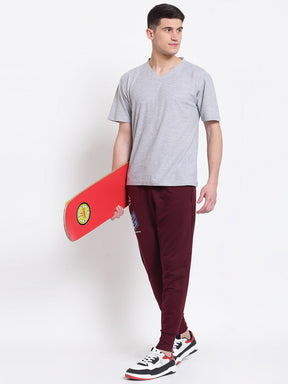 UZARUS Men's Cotton Joggers Track Pants with 2 Zippered Pockets