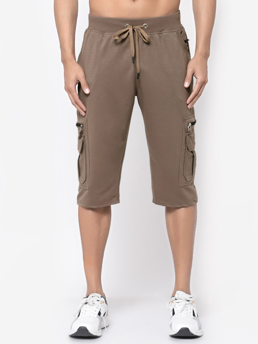 Men's Cargo Capri Shorts With 9 Pockets