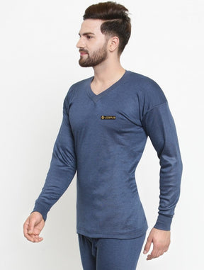 MEN'S SOLID V-NECK THERMAL TOP