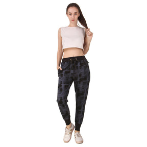 Women's Cotton Slim Fit Joggers Track Pants with 2 Zippered Pockets