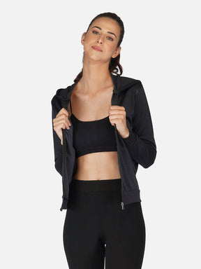 Uzarus Women's Hooded Sports Gym Training Jacket