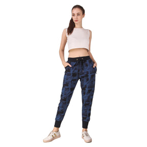 Women's Cotton Slim Fit Joggers Track Pants with 2 Zippered Pockets