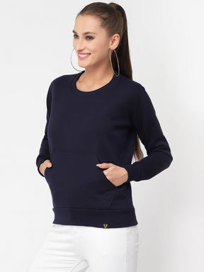 UZARUS Women's Cotton Fleece Premium Sweatshirt