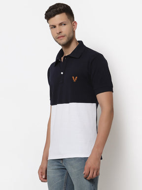 Men's Solid Cotton Regular Fit Polo T-Shirt