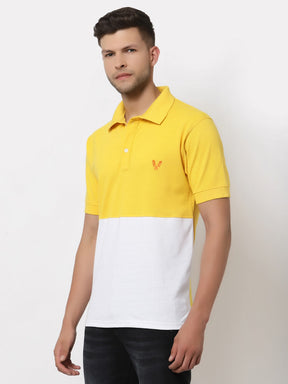 Men's Solid Cotton Regular Fit Polo T-Shirt