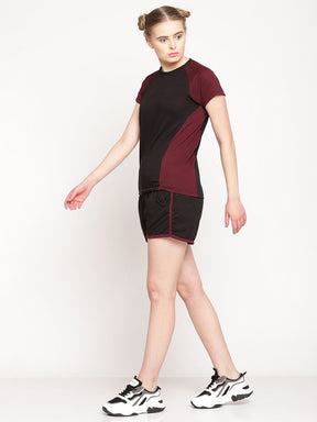UZARUS Women's Cotton Set of Top and Shorts