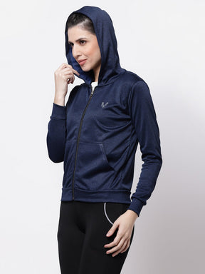 Uzarus Women's Hooded Sports Gym Training Jacket