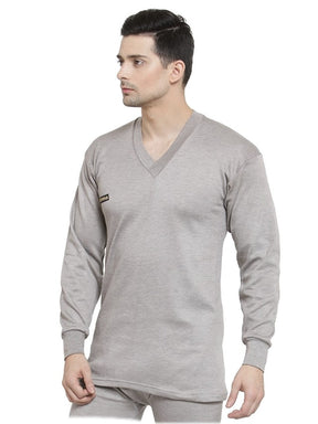 MEN'S SOLID V-NECK THERMAL TOP