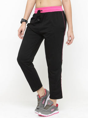 Uzarus Women's Cotton Track Pants With 2 Zippered Pockets