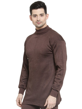 MEN'S SOLID HIGH NECK THERMAL WEAR TOP
