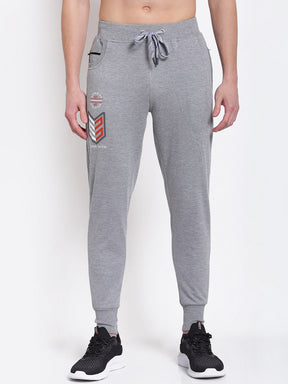UZARUS Men's Cotton Joggers Track Pants with 2 Zippered Pockets