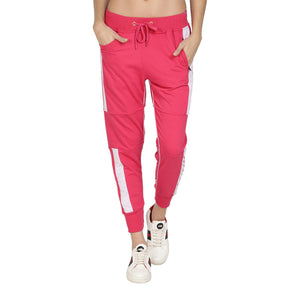 Women's Cotton Slim Fit Joggers Track Pants with 2 Zippered Pockets
