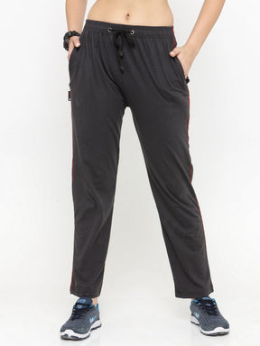 Uzarus Women's Cotton Track Pants With 2 Zippered Pockets