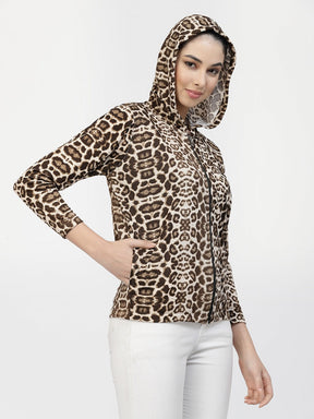 Uzarus Women's Hooded Sports Gym Training Jacket