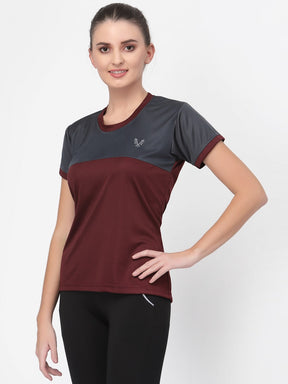UZARUS Women's Dry Fit Workout Top Sports Gym T-Shirt