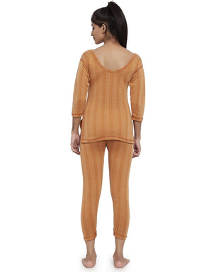 Women's 3/4 Thermal Top And Lower Set
