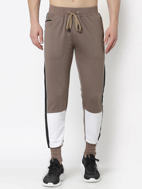 UZARUS Men's Cotton Regular fit Joggers Track Pants with 2 Zippered Pockets