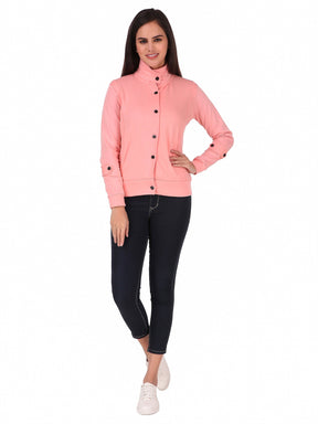 Women's Solid Cotton Tailored Full Sleeve Jacket