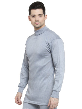 MEN'S SOLID HIGH NECK THERMAL WEAR TOP
