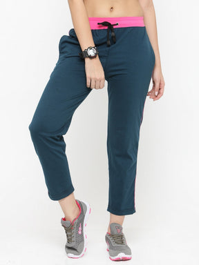 Uzarus Women's Cotton Track Pants With 2 Zippered Pockets