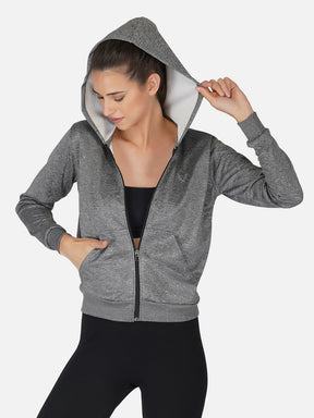 Uzarus Women's Hooded Sports Gym Training Jacket