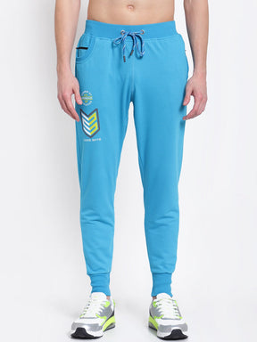 UZARUS Men's Cotton Joggers Track Pants with 2 Zippered Pockets