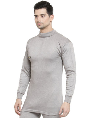 MEN'S SOLID HIGH NECK THERMAL WEAR TOP