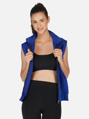 UZARUS Women's Half Sleeves Cotton Fleece Premium Jacket