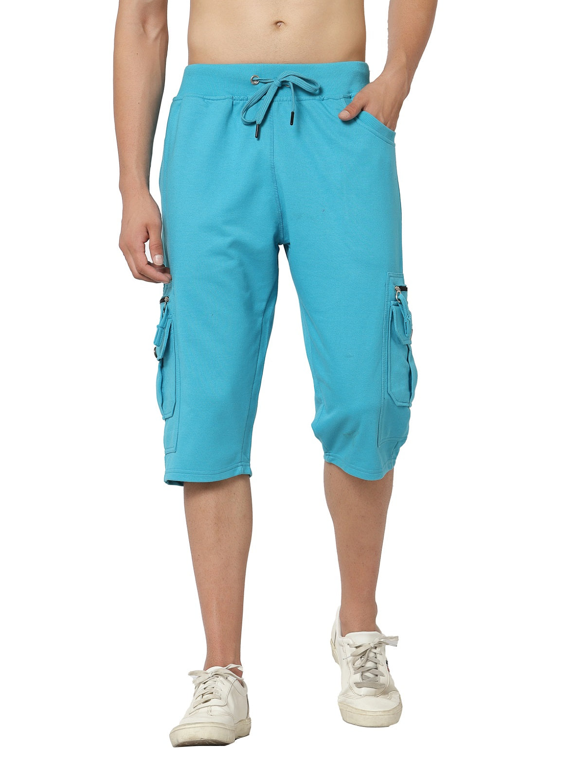 Men's Cargo Capri Shorts With 9 Pockets