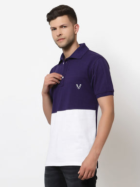 Men's Solid Cotton Regular Fit Polo T-Shirt