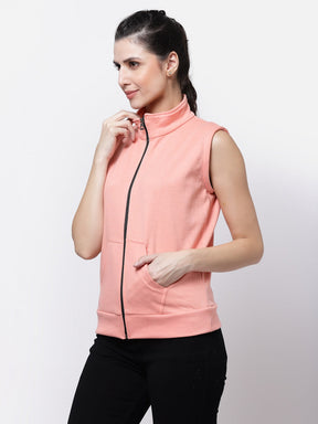 UZARUS Women's Half Sleeves Cotton Fleece Premium Jacket
