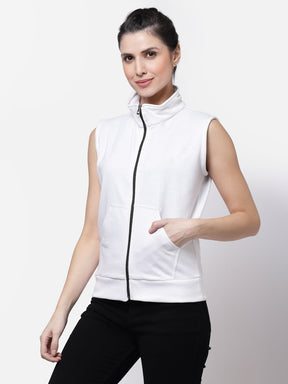 UZARUS Women's Half Sleeves Cotton Fleece Premium Jacket