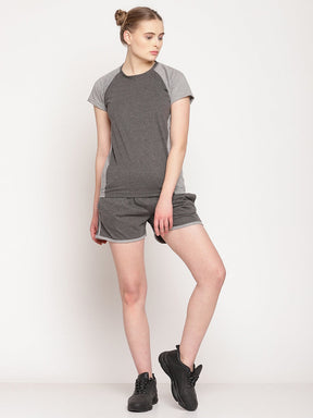 UZARUS Women's Cotton Set of Top and Shorts