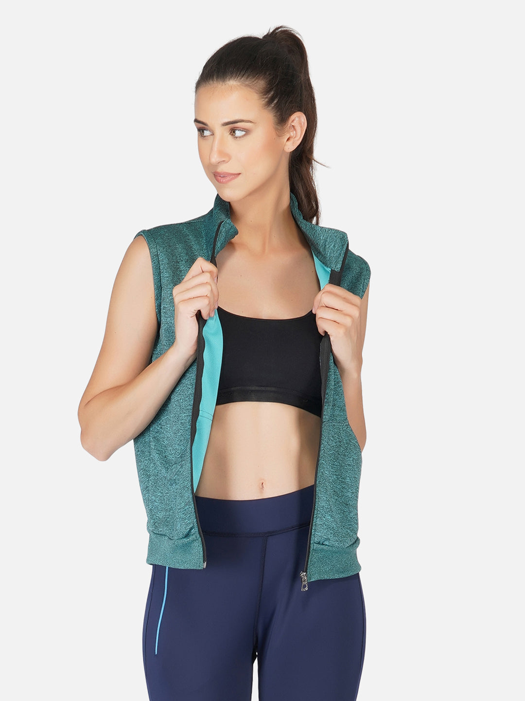 Uzarus Women's Sleeveless Training Sports Gym Jacket